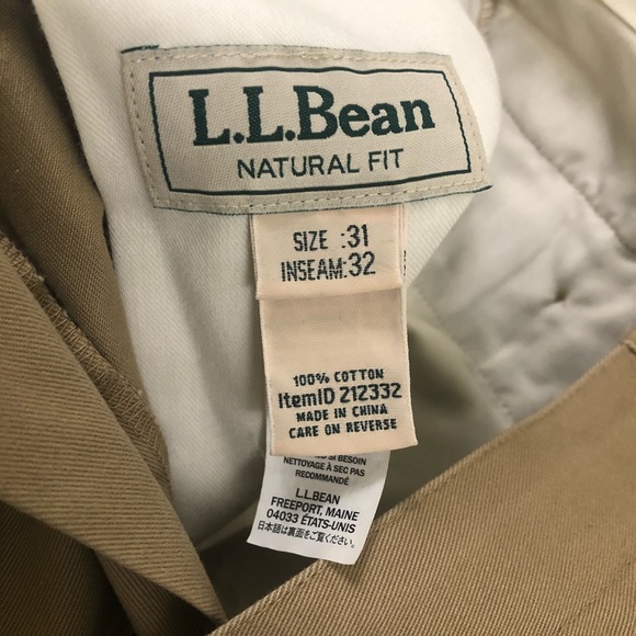 L. L. Bean W31 x L32 Brown Natural Fit Chino Pants - Picture 6 of 8